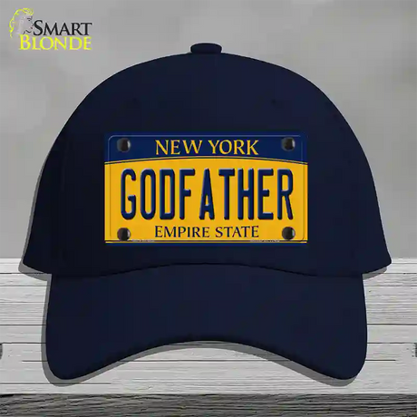 Godfather New York Novelty License Plate Hat Cotton / Navy