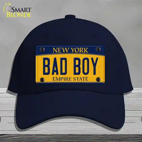 Bad Boy New York Novelty License Plate Hat Cotton / Navy