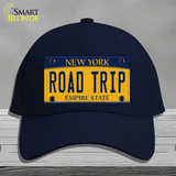 Road Trip New York Novelty License Plate Hat Cotton / Navy