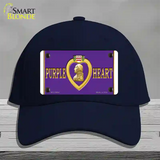 Purple Heart Novelty License Plate Hat Cotton / Navy