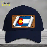 Colorado Flag Scroll Novelty License Plate Hat Cotton / Navy