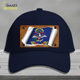 North Dakota Flag Scroll Novelty License Plate Hat Cotton / Navy