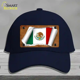 Mexico Flag Scroll Novelty License Plate Hat Cotton / Navy