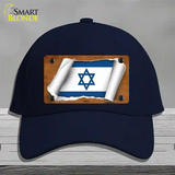 Israel Flag Scroll Novelty License Plate Hat Cotton / Navy