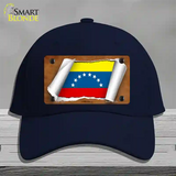 Venezuela Flag Scroll Novelty License Plate Hat Cotton / Navy