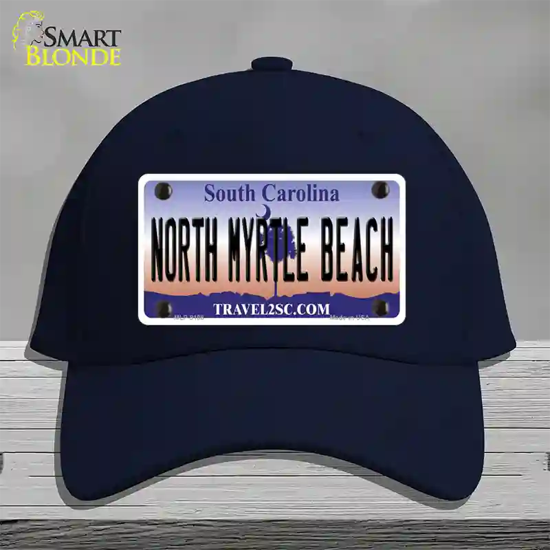 North Myrtle Beach South Carolina Novelty License Plate Hat Cotton / Navy