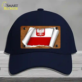 Poland/Eagle Flag Scroll Novelty License Plate Hat Cotton / Navy