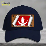 Anjouan Flag Scroll Novelty License Plate Hat Cotton / Navy