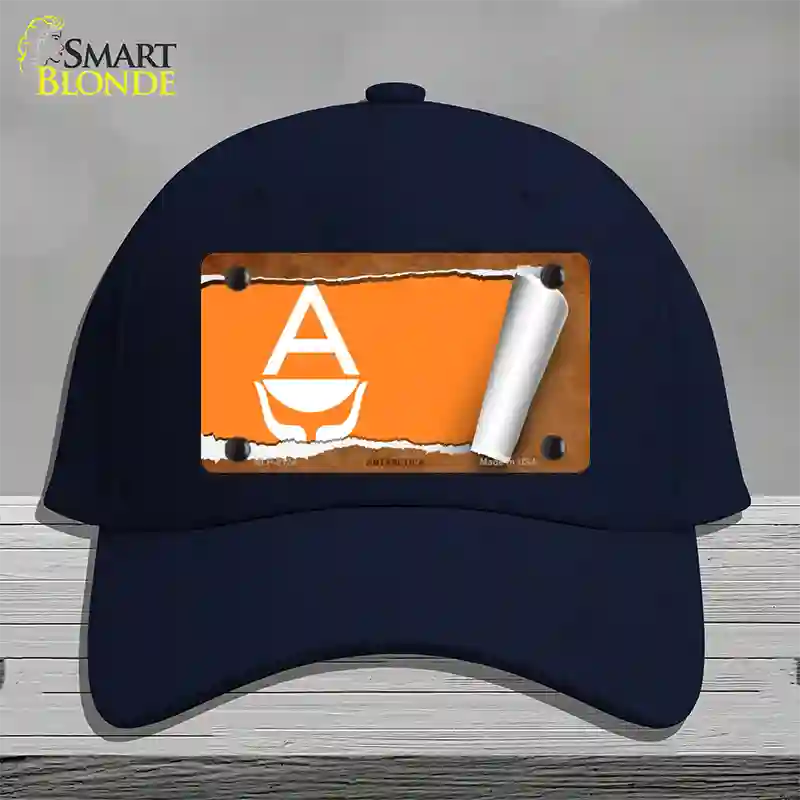 Antarctica Flag Scroll Novelty License Plate Hat Cotton / Navy