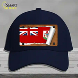 Bermuda Flag Scroll Novelty License Plate Hat Cotton / Navy