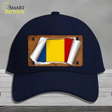 Chad Flag Scroll Novelty License Plate Hat Cotton / Navy