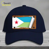 Djibouti Flag Scroll Novelty License Plate Hat Cotton / Navy