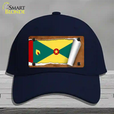 Grenada Flag Scroll Novelty License Plate Hat Cotton / Navy