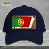 Portugal Flag Scroll Novelty License Plate Hat Cotton / Navy