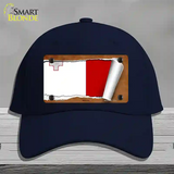 Malta Flag Scroll Novelty License Plate Hat Cotton / Navy