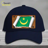 Mauritania Flag Scroll Novelty License Plate Hat Cotton / Navy