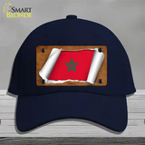 Morocco Flag Scroll Novelty License Plate Hat Cotton / Navy