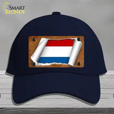 Netherlands Flag Scroll Novelty License Plate Hat Cotton / Navy