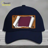 Qatar Flag Scroll Novelty License Plate Hat Cotton / Navy