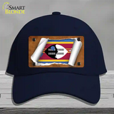 Swaziland Flag Scroll Novelty License Plate Hat Cotton / Navy