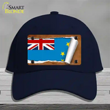 Tuvalu Flag Scroll Novelty License Plate Hat Cotton / Navy