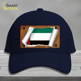 United Arab Emirates Flag Scroll Novelty License Plate Hat Cotton / Navy