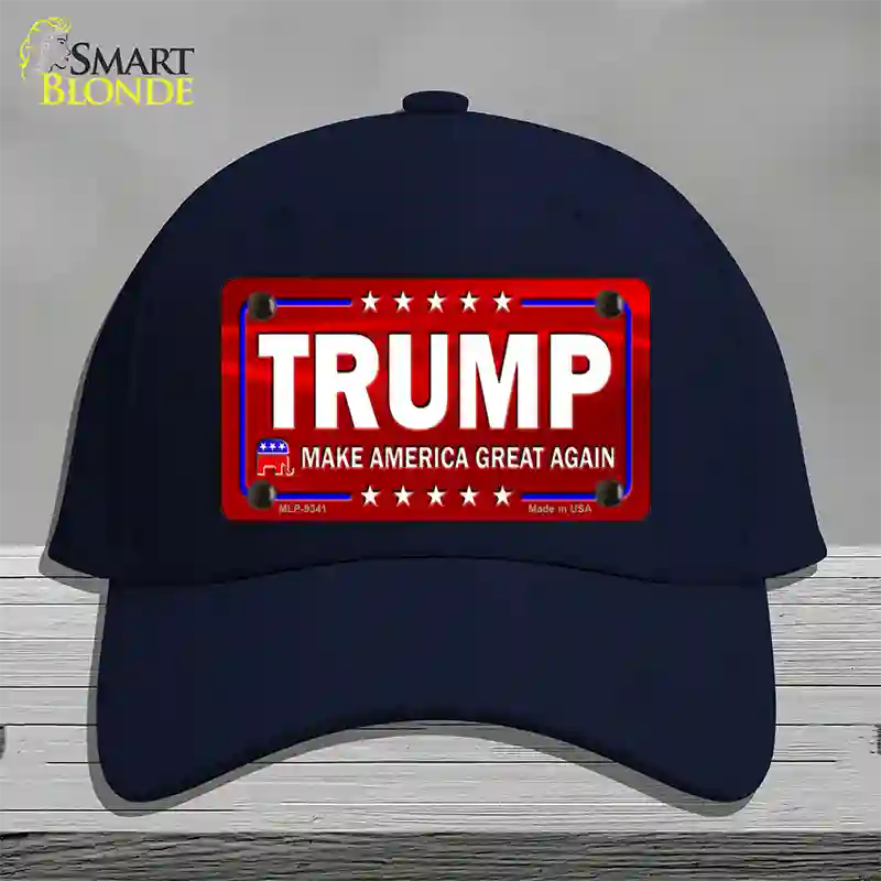 Trump Red Novelty License Plate Hat Cotton / Navy