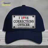 I Love Corrections Officer Novelty License Plate Hat Cotton / Navy