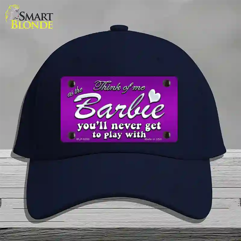 Barbie Never Play Novelty License Plate Hat Cotton / Navy