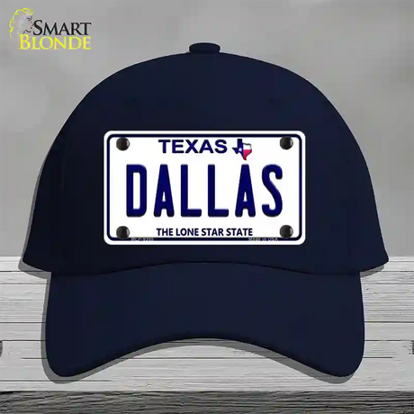 Dallas Texas Novelty License Plate Hat Cotton / Navy