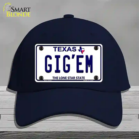 Gigem Texas Novelty License Plate Hat Cotton / Navy