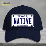 Native Texas White Novelty License Plate Hat Cotton / Navy