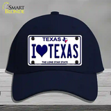 I Love Texas Novelty License Plate Hat Cotton / Navy