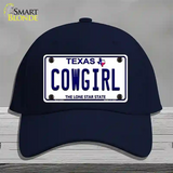 Cowgirl Texas Novelty License Plate Hat Cotton / Navy