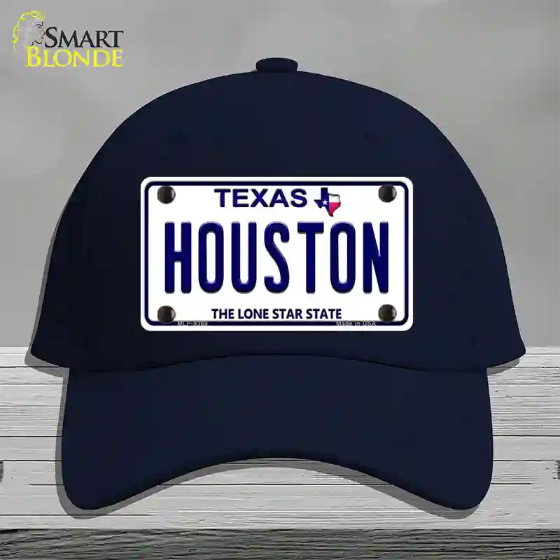 Houston Texas Novelty License Plate Hat Cotton / Navy