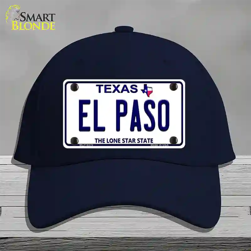 El Paso Texas Novelty License Plate Hat Cotton / Navy