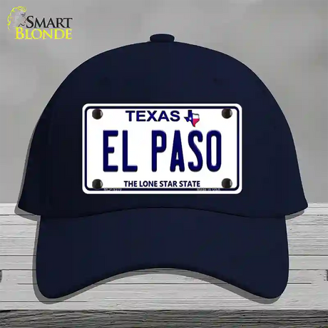 El Paso Texas Novelty License Plate Hat Cotton / Navy