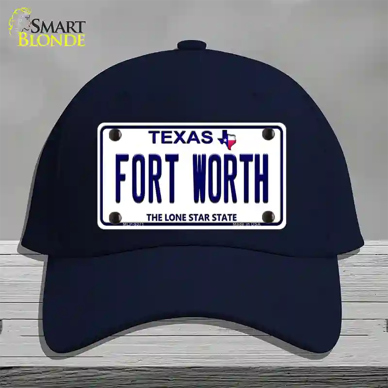 Fort Worth Texas Novelty License Plate Hat Cotton / Navy