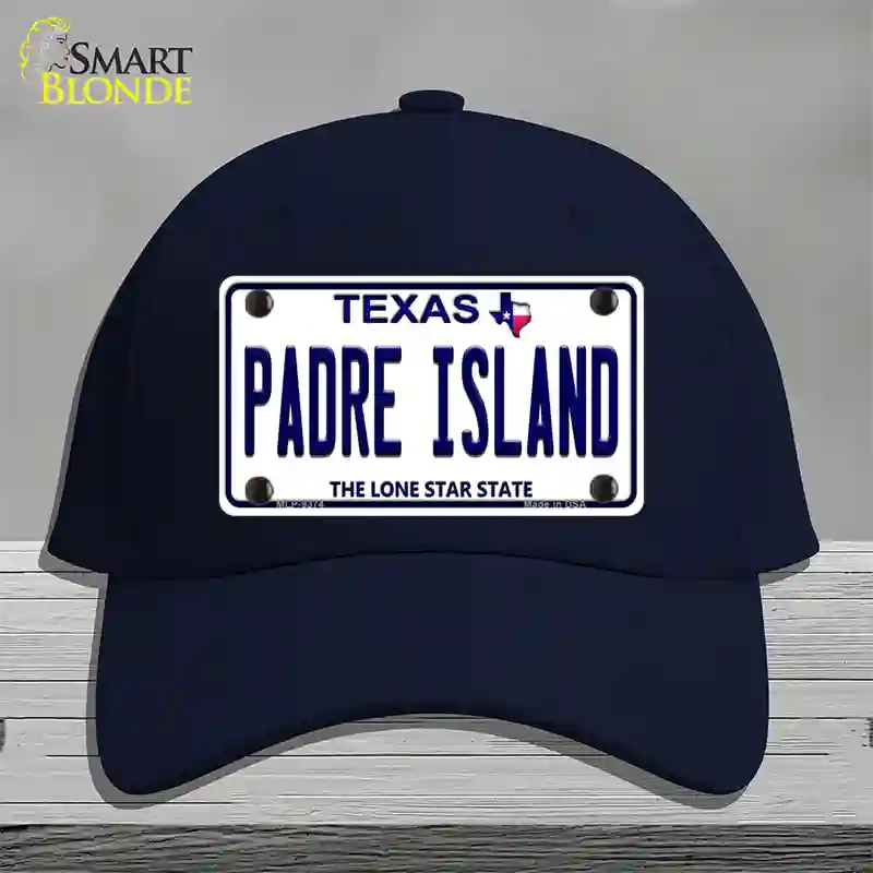 Padre Island Texas Novelty License Plate Hat Cotton / Navy