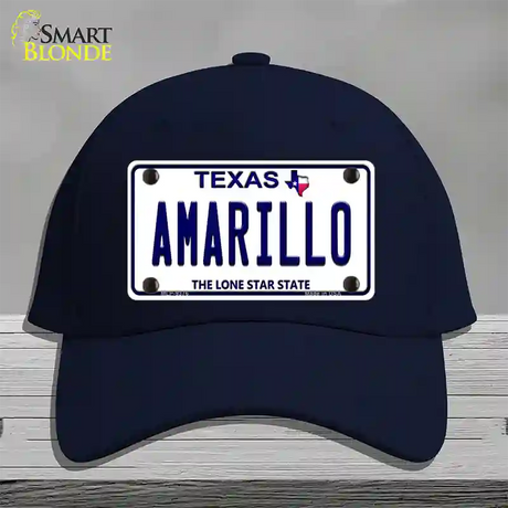 Amarillo Texas Novelty License Plate Hat Cotton / Navy