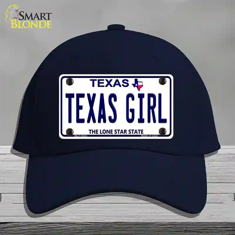 Texas Girl Texas Novelty License Plate Hat Cotton / Navy