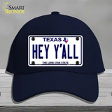 Hey Yall Texas Novelty License Plate Hat Cotton / Navy