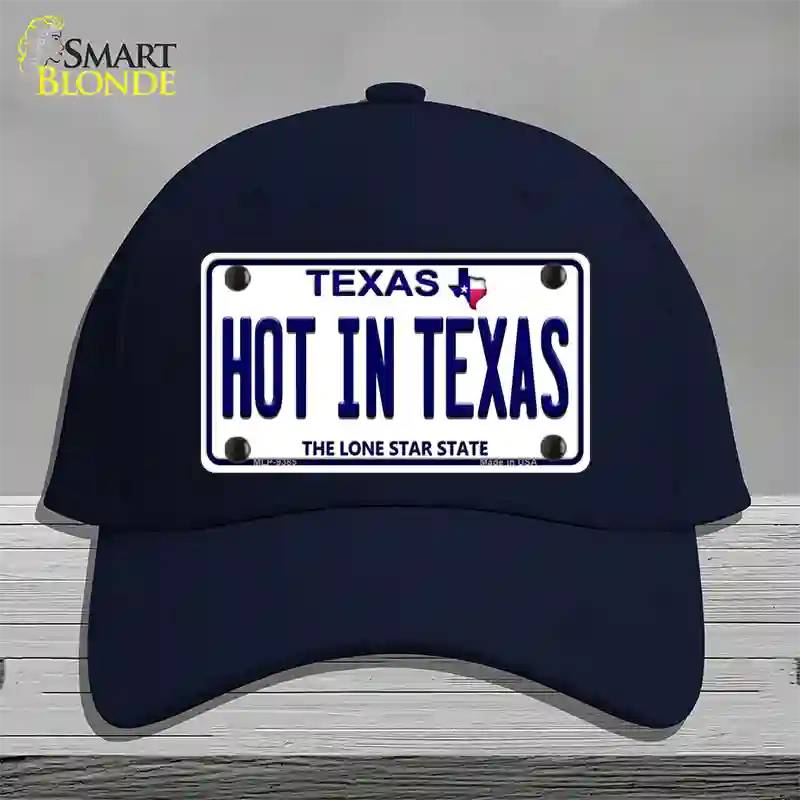 Hot in Texas Novelty License Plate Hat Cotton / Navy