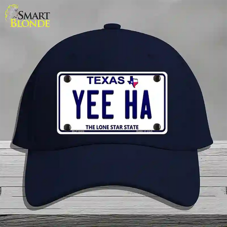 Yee Ha Texas Novelty License Plate Hat Cotton / Navy