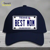 Best Mom Texas Novelty License Plate Hat Cotton / Navy