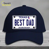 Best Dad Texas Novelty License Plate Hat Cotton / Navy