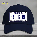 Bad Girl Texas Novelty License Plate Hat Cotton / Navy