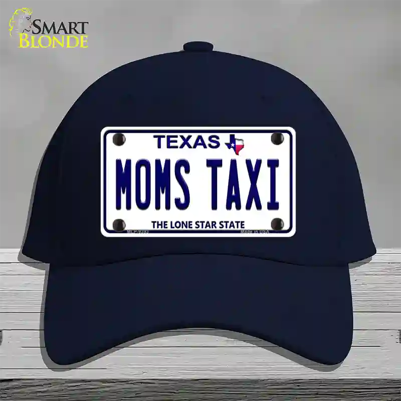 Moms Taxi Texas Novelty License Plate Hat Cotton / Navy