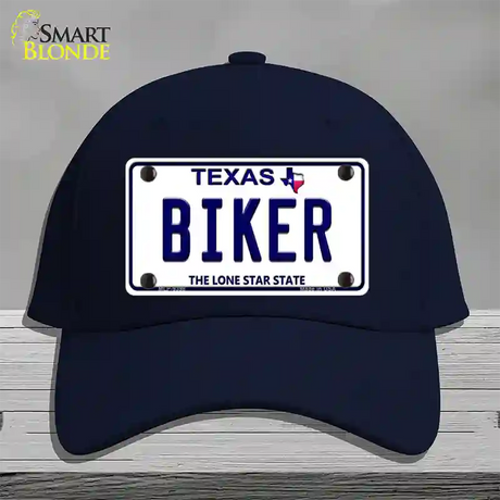 Biker Texas Novelty License Plate Hat Cotton / Navy