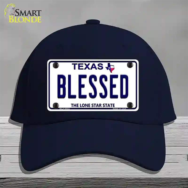 Blessed Texas Novelty License Plate Hat Cotton / Navy